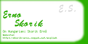erno skorik business card