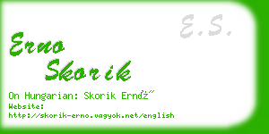 erno skorik business card